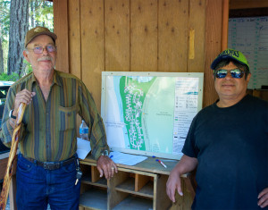  Joe Dodge (left) and Frank Planes are ready to serve visitors 