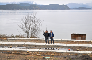 Kevin Peacey and Billy Barnes at a house site