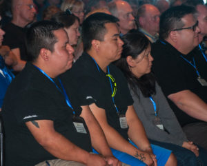 Councillors George Harry and Matthew Harry and Chief Caroline Harry listened intently to the presentations copy