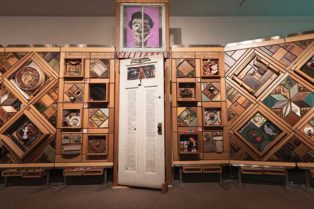 Art display reflecting residential school experience