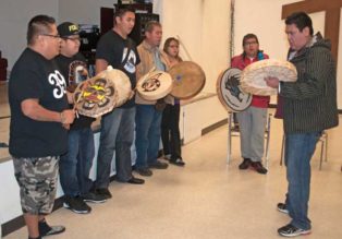 people drumming