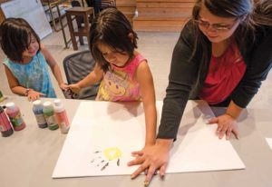 children making artwork