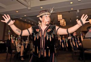 first nation dancer performs