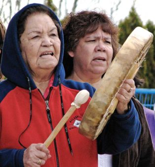 woman drumming