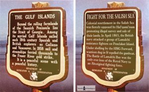 Battle of Lamalchi Bay sign rewritten