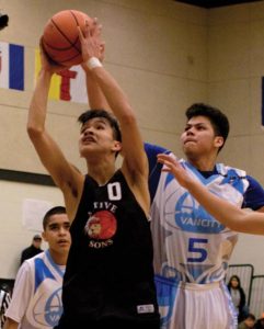 first nations youth playing basketball