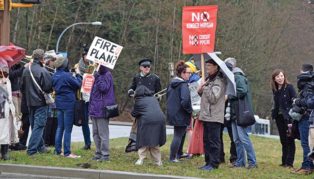 People protesting Kinder Morgan expansion