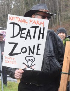 Protestor holding up a sign