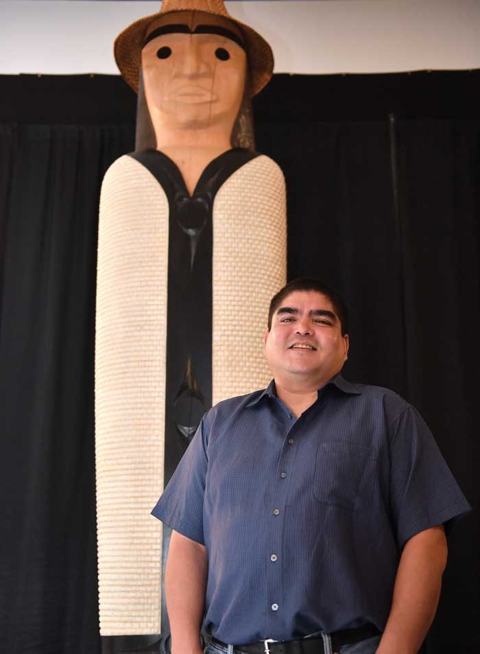 Musqueam welcoming figure ‘Si’em’ unveiled at SFU