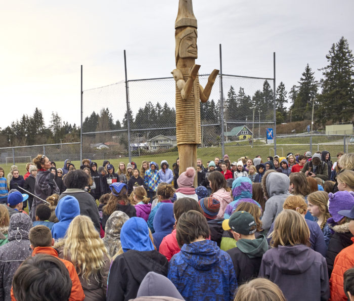 Welcome figure unveiled on Salt Spring