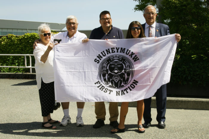 VIU raises Snuneymuxw flag on campus