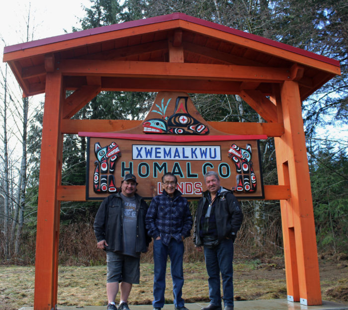 Long-awaited Homalco sign showcases Coast Salish culture